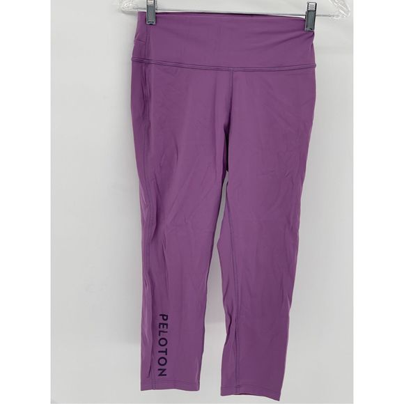 Peloton Legging Cropped Pants Women Size Medium Pink‎ Mauve - Picture 1 of 9